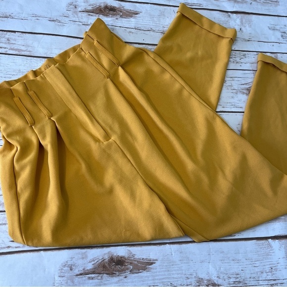 Haute‎ Monde Mustard Yellow Ankle Pants Size Medium - Picture 13 of 13
